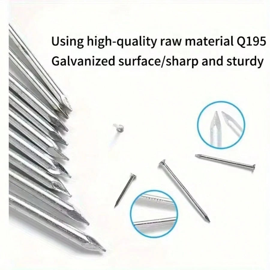 140pcs/280pcs Assorted Hardware Nails Kit, Steel Picture Hanging & Wood Nails, Wall Nails With Storage Box, 6 Sizes, Smooth Finish, Metal & Plastic, Home Improvement