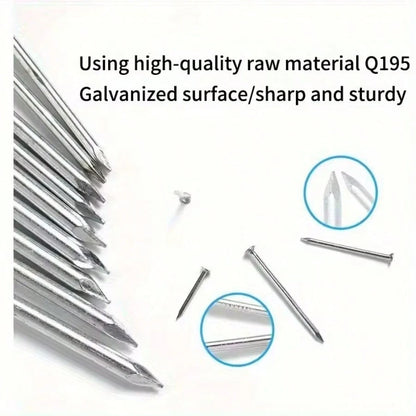 140pcs/280pcs Assorted Hardware Nails Kit, Steel Picture Hanging & Wood Nails, Wall Nails With Storage Box, 6 Sizes, Smooth Finish, Metal & Plastic, Home Improvement