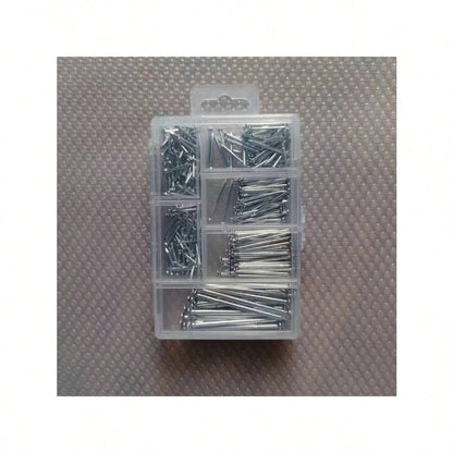 140pcs/280pcs Assorted Hardware Nails Kit, Steel Picture Hanging & Wood Nails, Wall Nails With Storage Box, 6 Sizes, Smooth Finish, Metal & Plastic, Home Improvement