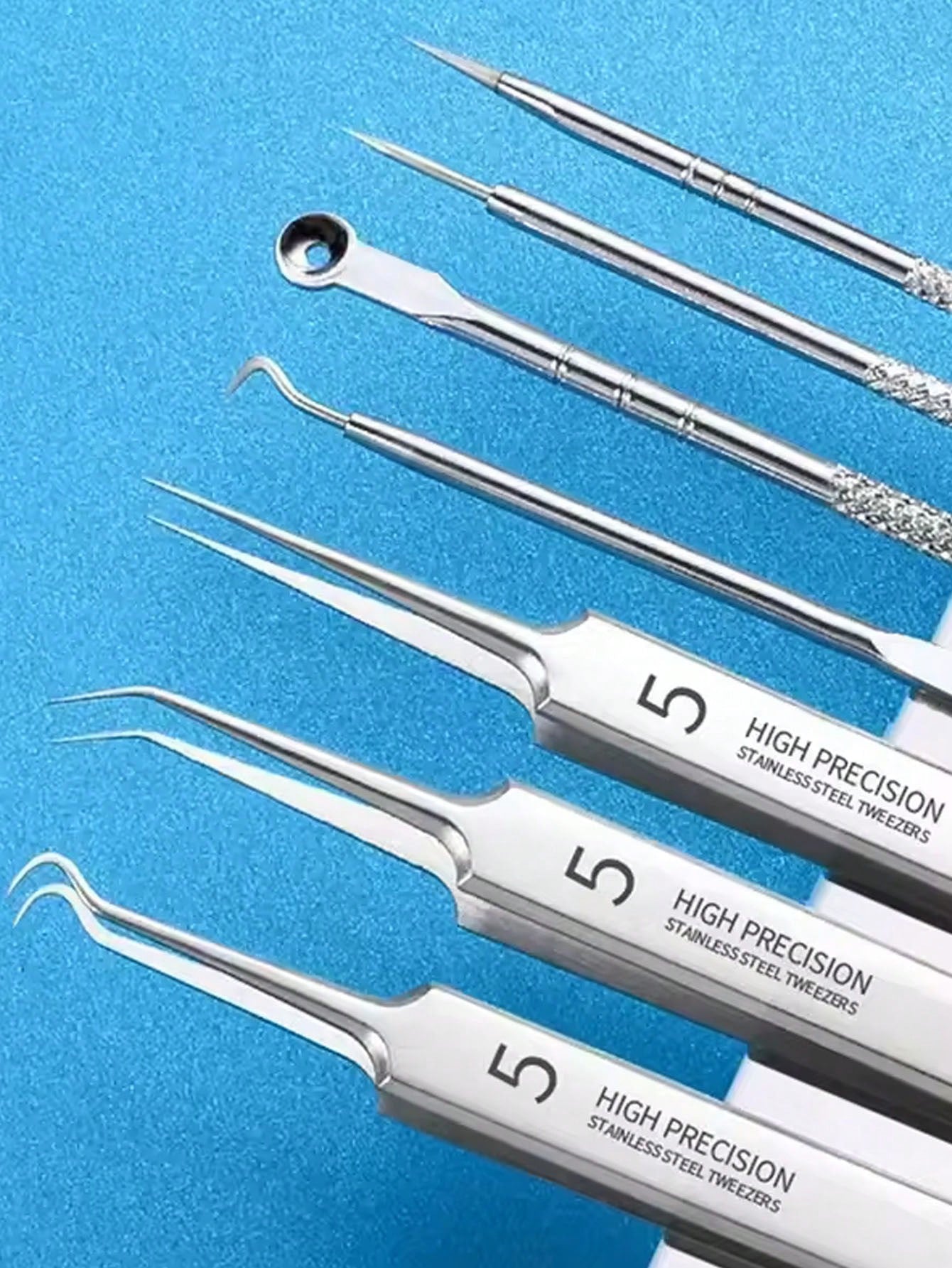 14PCS Stainless Steel Blackhead Removal Tool Set Stainless Steel Acne Removal Tool- Professional Acne Squeezing Kit Beauty Salon Special Blackhead Remover, Acne Needle Tool Pore Cleaner, Deep Cleansi