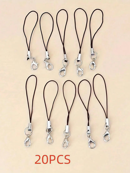 15/20 Pack Phone & USB Drive Lanyards- Detachable Mini Cord With Lobster Clasp For Keychain, DIY Crafts & Accessories