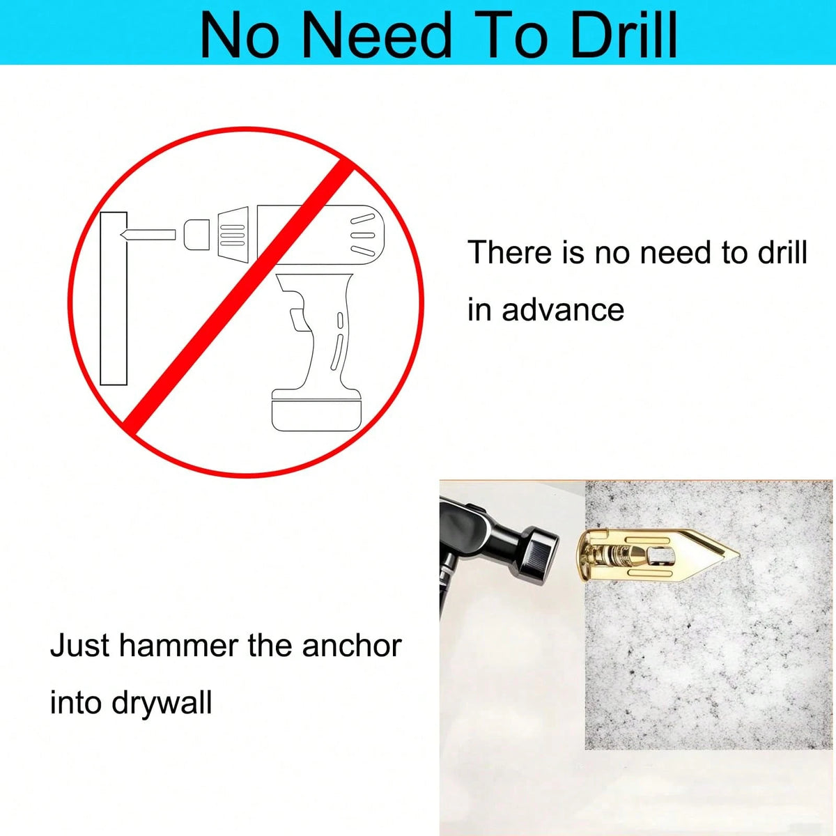 152 Drywall Self-Drilling Fixing Screws, Including 76 Gypsum Board Fixing Screws (With Dimensions Of 0.47X1.18 Inches) And 76 Screws, Allowing For Fixation Without The Need To Drill Holes In Or Throug