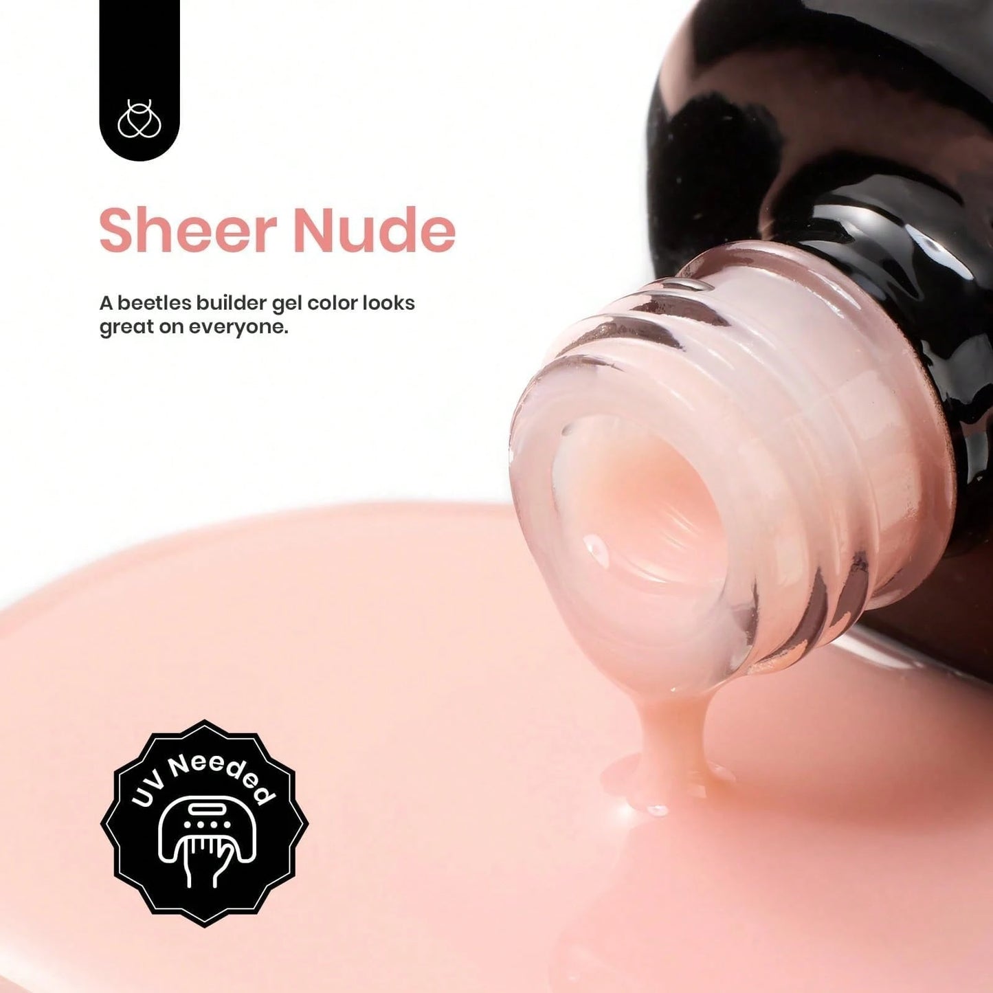 15ML 8 In 1 Jelly Nude Builder Gel Beetles, Multi-Functional Nail Gel For Apex Building Extension & Thin Nail Strengthener, Winter Nail Art Design, Beginner Friendly DIY Manicure For Women, UV LED Lam