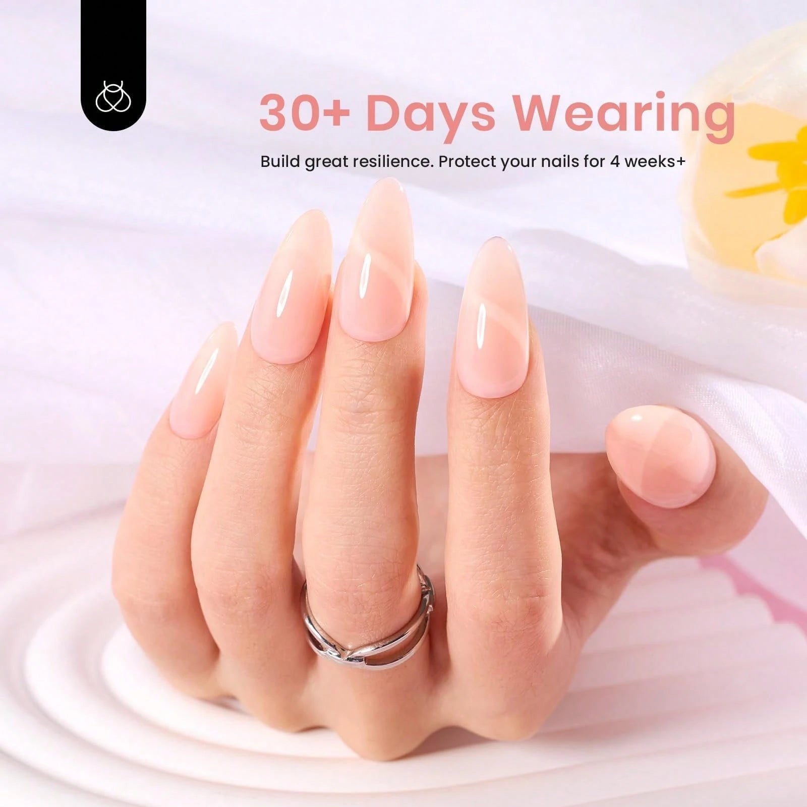 15ML 8 In 1 Jelly Nude Builder Gel Beetles, Multi-Functional Nail Gel For Apex Building Extension & Thin Nail Strengthener, Winter Nail Art Design, Beginner Friendly DIY Manicure For Women, UV LED Lam