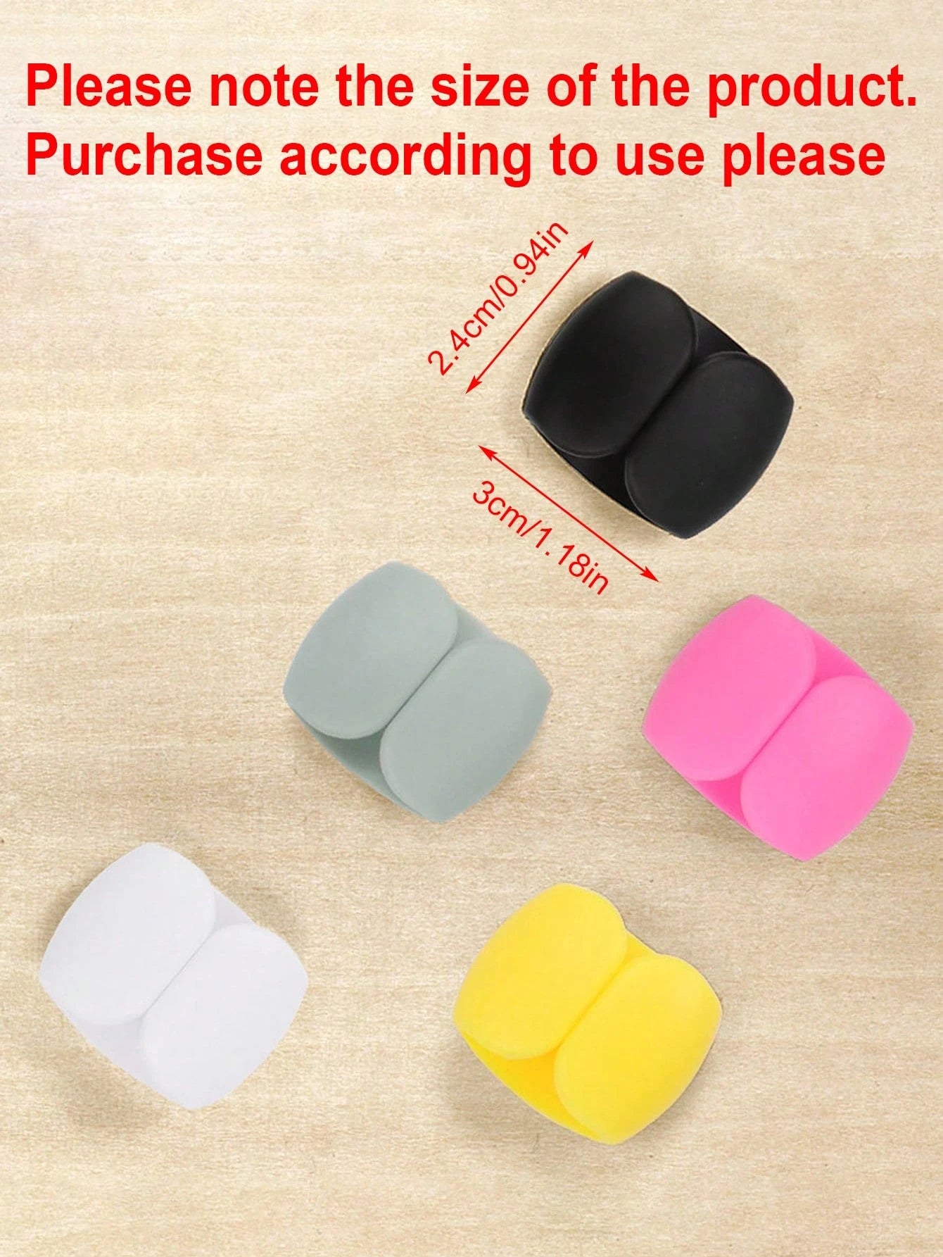 15pcs Black Cable Organizer Clips, Earphone & Charging Cord Winder Clips, Minimalist Multi-Function Cord Wrap Clips