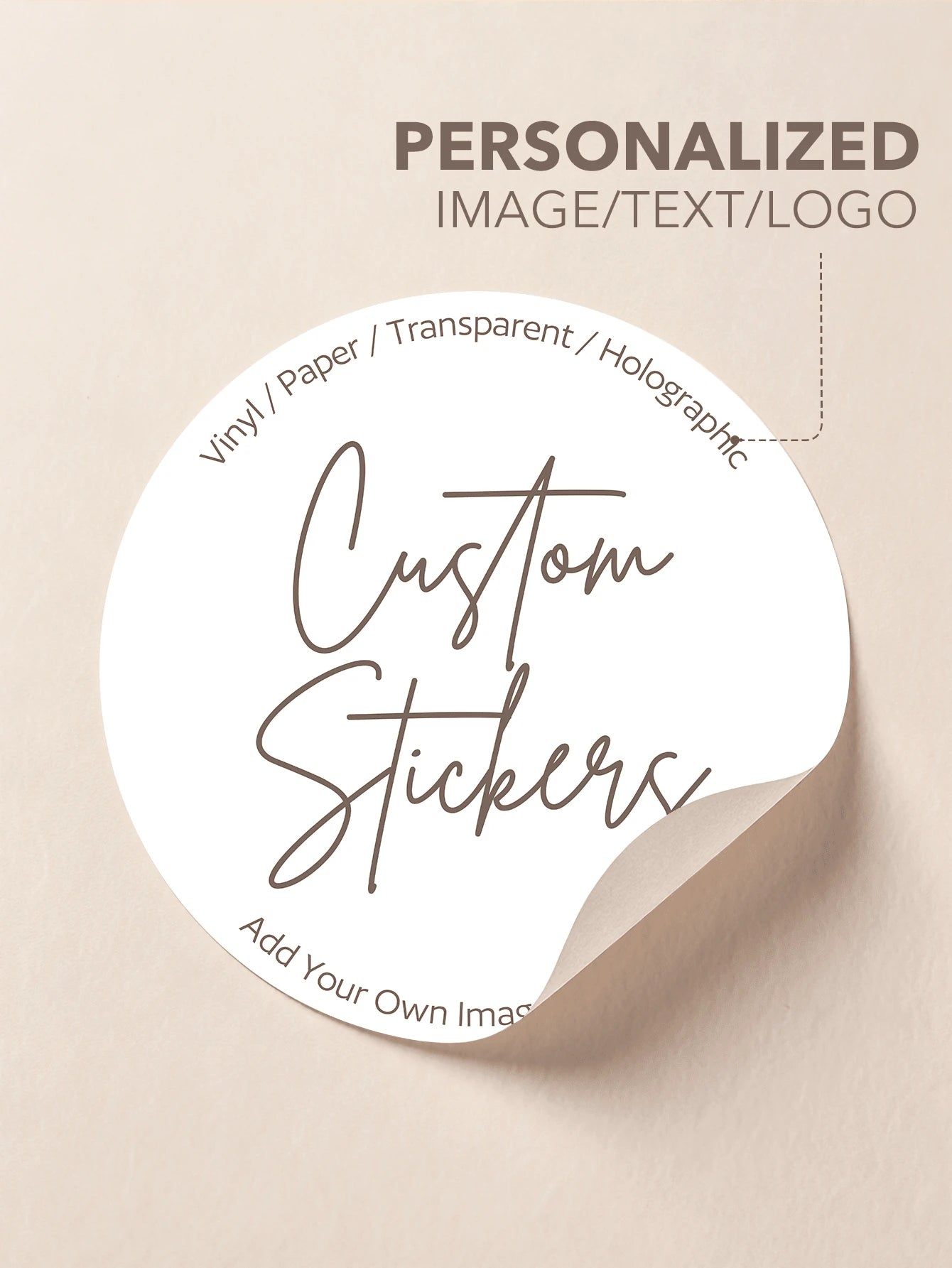 16-1000pcs Customized Stickers| Personalized Stickers| Logo Stickers| Holographic Stickers| Business Stickers| Any Size Waterproof Stickers| 5/6/7cm| Customized Labels| Postage Labels| Order