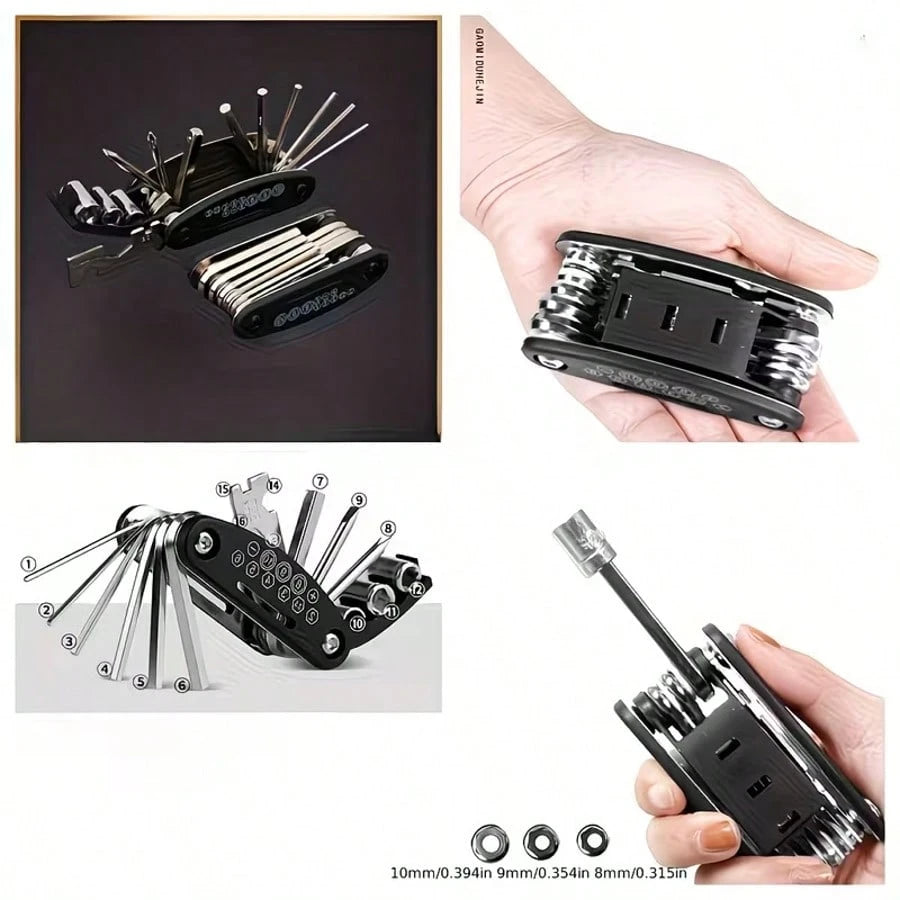 16-In-1 Foldable Multi-Function Screwdriver Wrench Set, Non-Slip Handle And Rotary Design, Durable And Convenient For Home And Auto Repair Universal Portable Maintenance Tool
