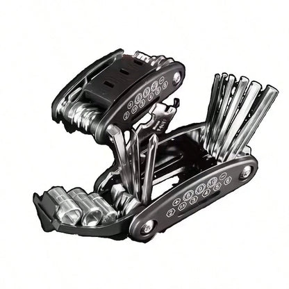 16-In-1 Foldable Multi-Function Screwdriver Wrench Set, Non-Slip Handle And Rotary Design, Durable And Convenient For Home And Auto Repair Universal Portable Maintenance Tool