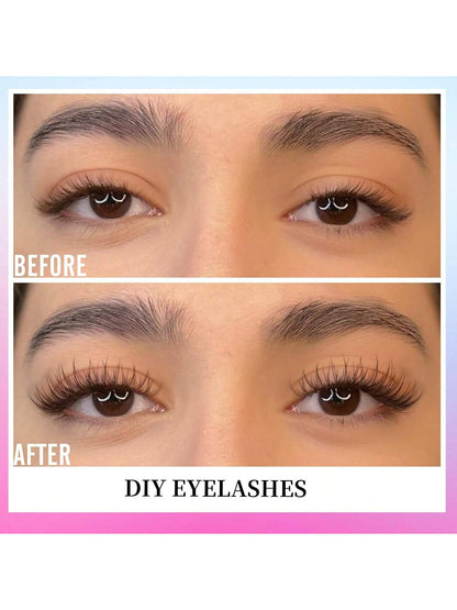 168pcs D Songs 9-12mm Mixed 0.07mm 14rows/168pcs Waterproof Mink, Lightweight DIY Lashes For Natural To Dramatic Makeup, Suitable For Daily Use And Eventslash Clusters,Eyelash Clusters,Individual Eyel