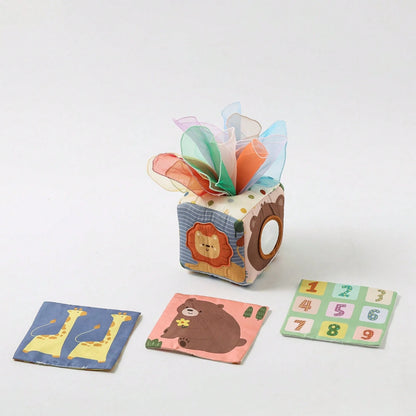 16pcs/Set Montessori Early Education Toys For Kids, Fine Motor Skills, Cartoon Animals, Shape Recognition, Colorful Multi-Use Box, Simulation Tissue Box Toy