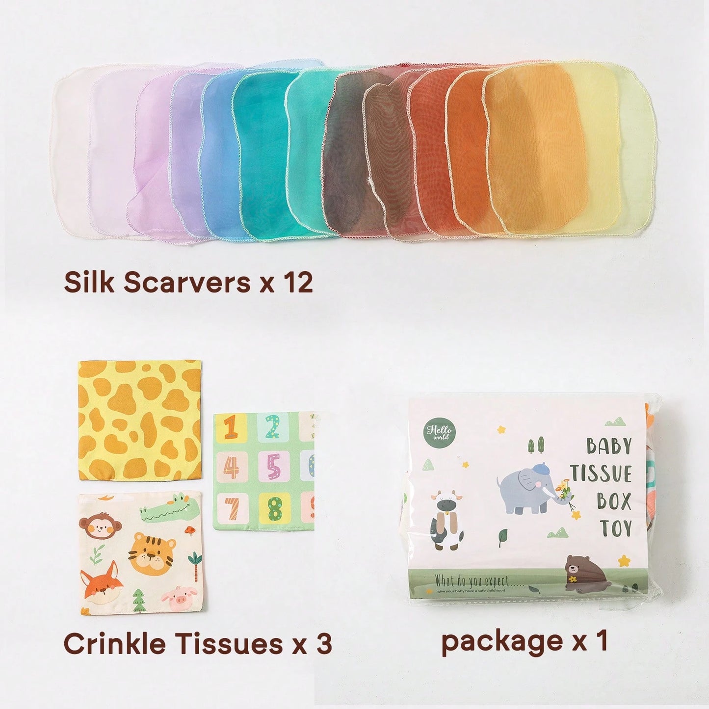 16pcs/Set Montessori Early Education Toys For Kids, Fine Motor Skills, Cartoon Animals, Shape Recognition, Colorful Multi-Use Box, Simulation Tissue Box Toy