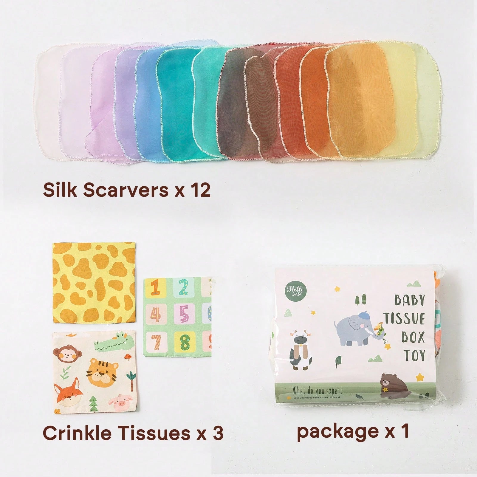16pcs/Set Montessori Early Education Toys For Kids, Fine Motor Skills, Cartoon Animals, Shape Recognition, Colorful Multi-Use Box, Simulation Tissue Box Toy