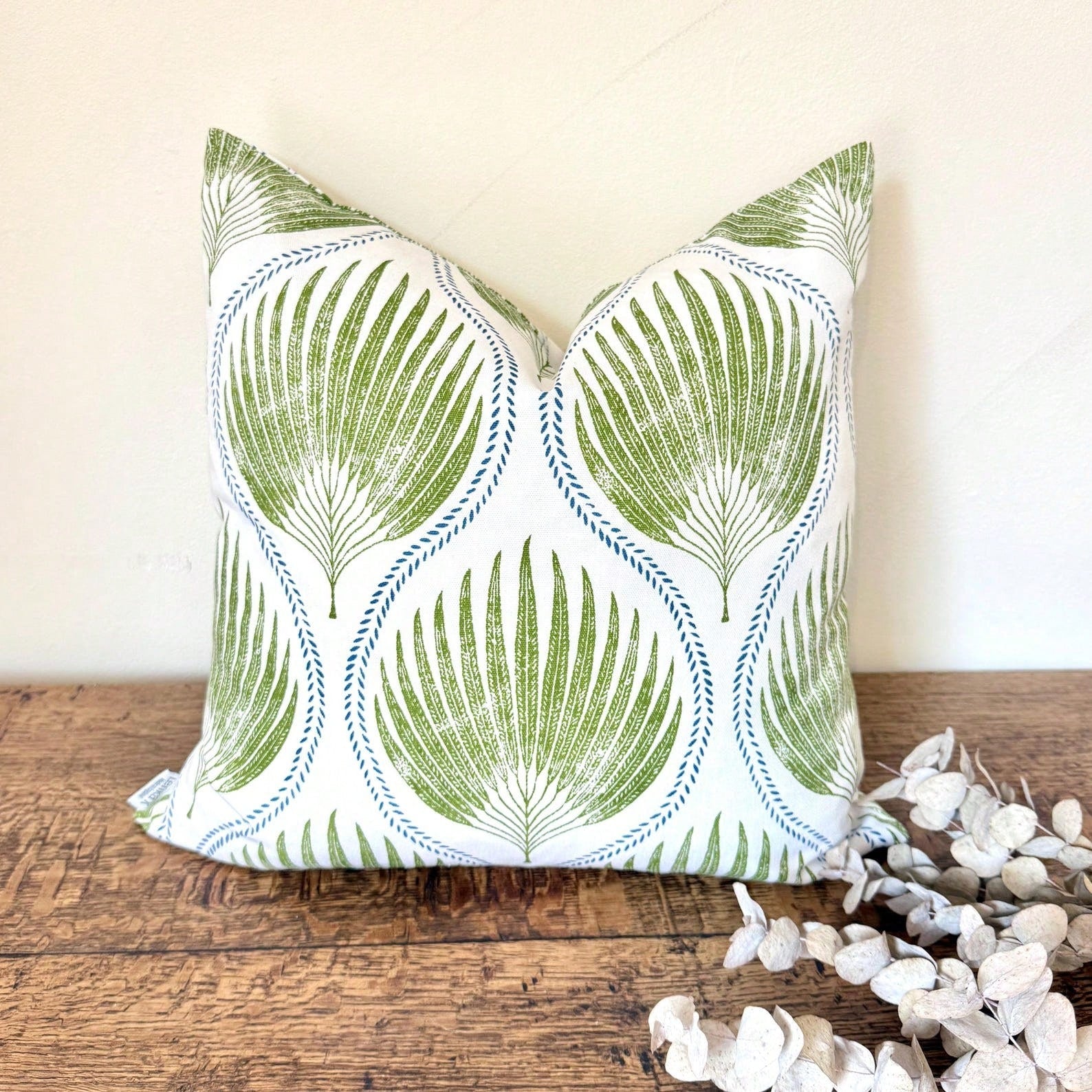 1709. Penelope Oli Ve Green Pillow Cover Cushion Cover, Various Sizes