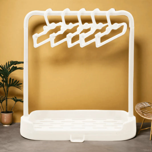 17cm Pull String Plush Doll Organizer Hanger, Doll Clothes Drying Rack, Stuffed Doll Clothes Hanger 15/20cm Doll Clothes Display Rack (Includes 5 Hangers + 1 Large Rack)