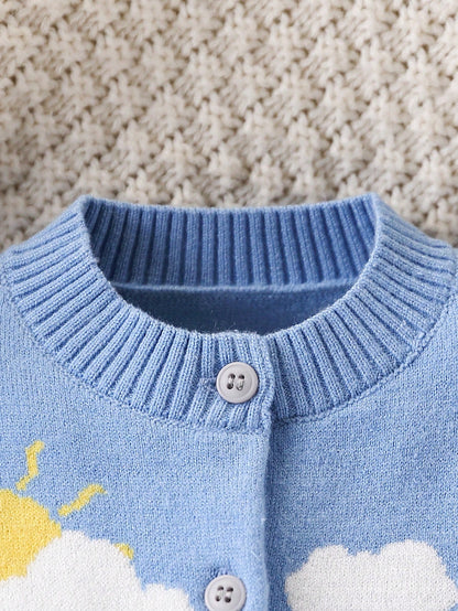 18 Month Baby Boy Clothes, Newborn Baby Boy Clothes, Cute Fall Clothes, Adorable Contrast Color Cardigan Sweater, Baby Boy Fall Clothes