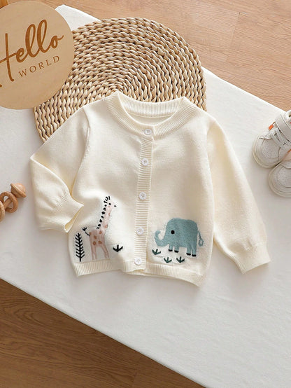18 Month Baby Boy Clothes, Newborn Baby Boy Clothes, Cute Fall Clothes, Adorable Contrast Color Cardigan Sweater, Baby Boy Fall Clothes