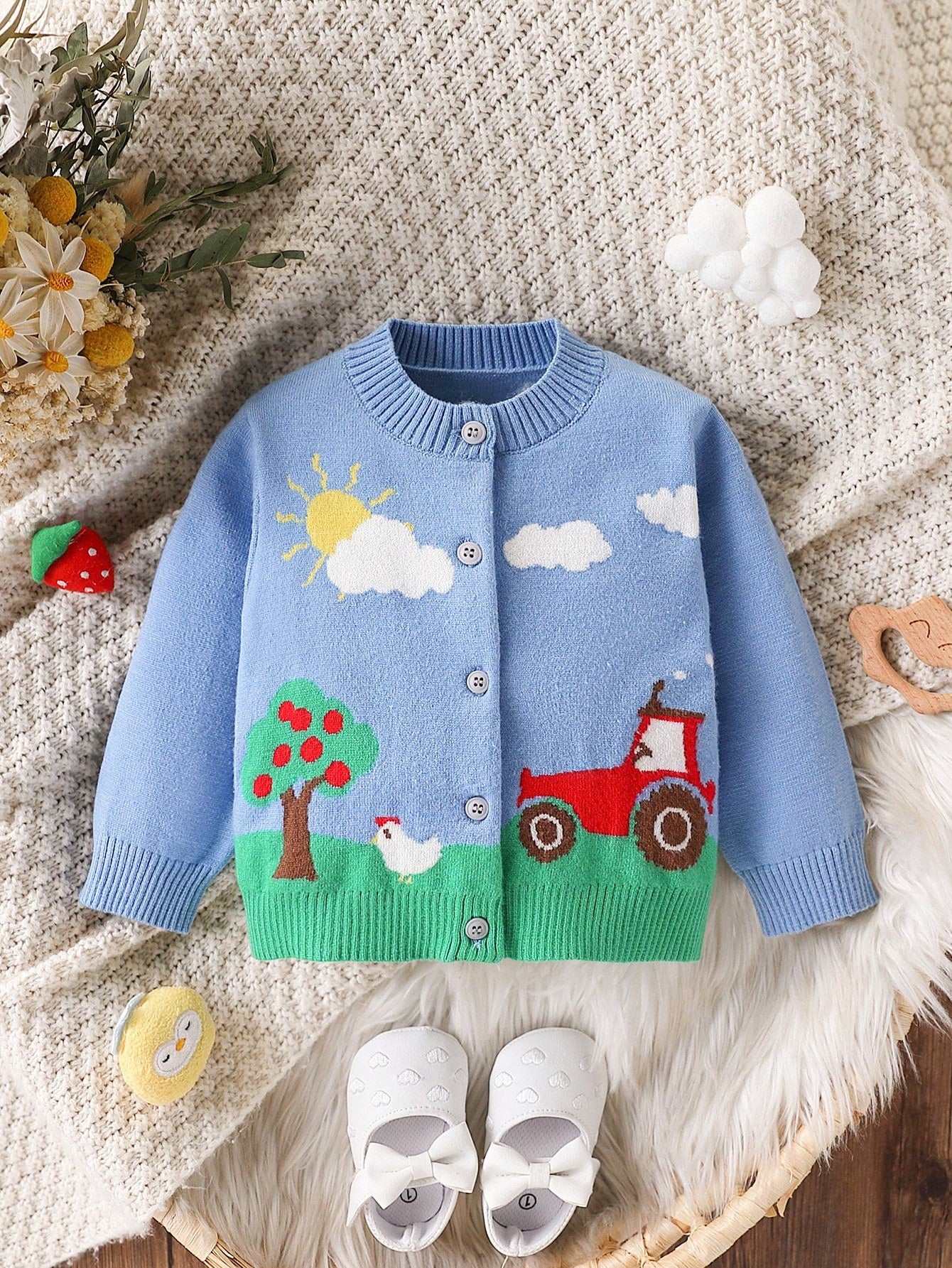 18 Month Baby Boy Clothes, Newborn Baby Boy Clothes, Cute Fall Clothes, Adorable Contrast Color Cardigan Sweater, Baby Boy Fall Clothes