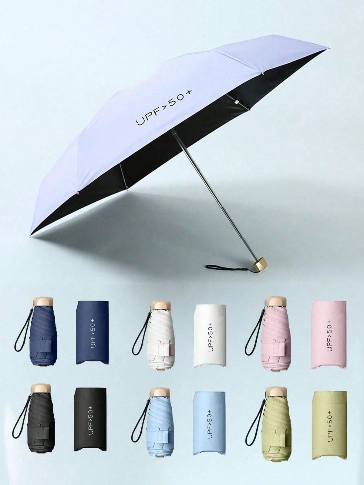 19cm/7.5in Mini Folding Umbrella, Portable Outdoor Sun Umbrella, UV Protection Parasol, With Storage Bag, Sun Protection, 6 Ribs + Thickened Protection Coating, Travel Essential, Perfect For Outdoor
