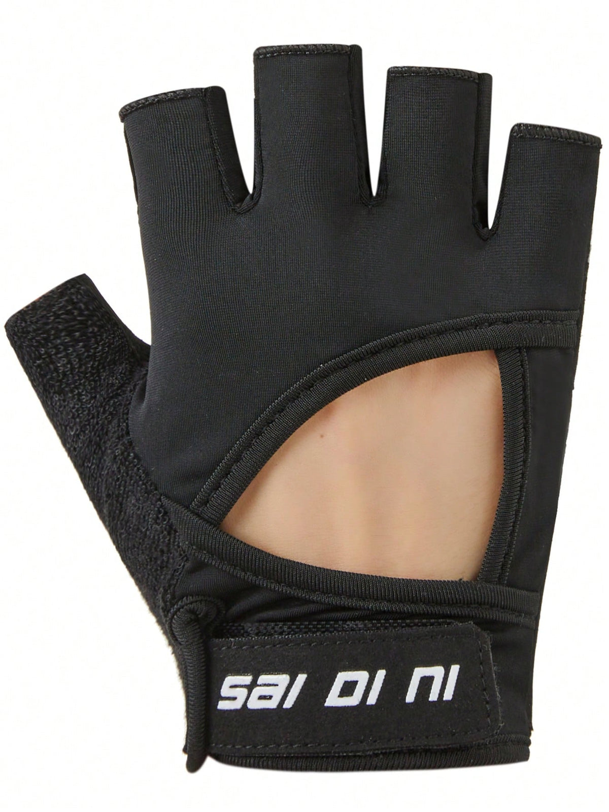 1pair Half-Finger Sports Gloves,Suitable For Cycling,Riding Motorcycle And Skiing,Black Gloves
