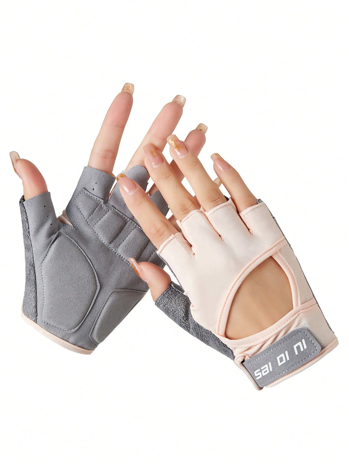 1pair Half-Finger Sports Gloves,Suitable For Cycling,Riding Motorcycle And Skiing,Black Gloves