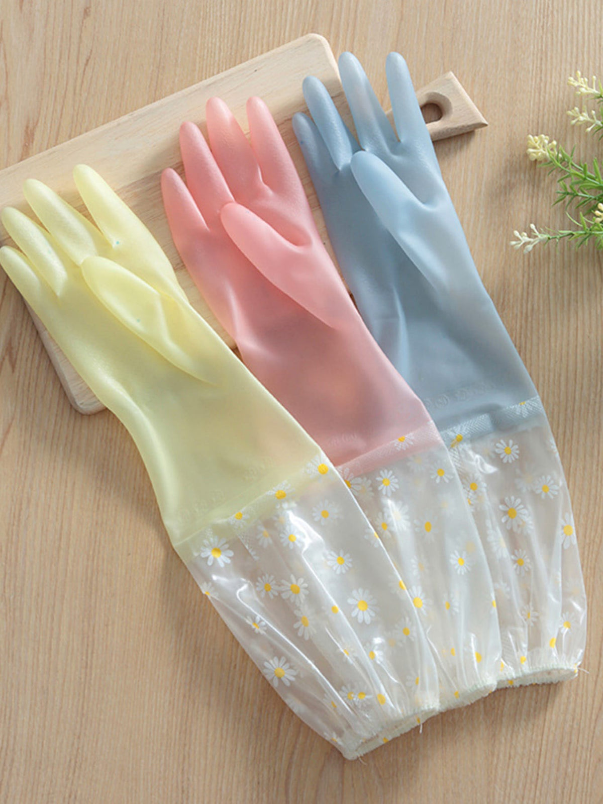 1pair Thermal Dishwashing Gloves, Thick, Waterproof Non-Slip, Protective,Kitchen,Bathroom,Home,Household Suppliers