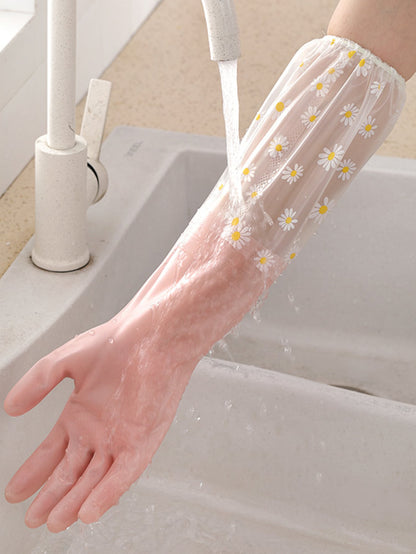 1pair Thermal Dishwashing Gloves, Thick, Waterproof Non-Slip, Protective,Kitchen,Bathroom,Home,Household Suppliers