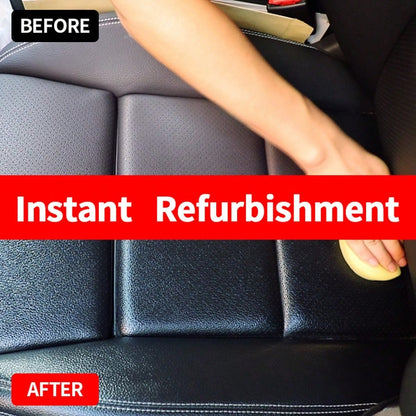1PC 10oz Plastic Renovating Agent, Black Interior Dashboard Shine Restorer, Leather Sofa Seat Care, Car Tire Gloss Enhancer,Ong-Lasting Gloss