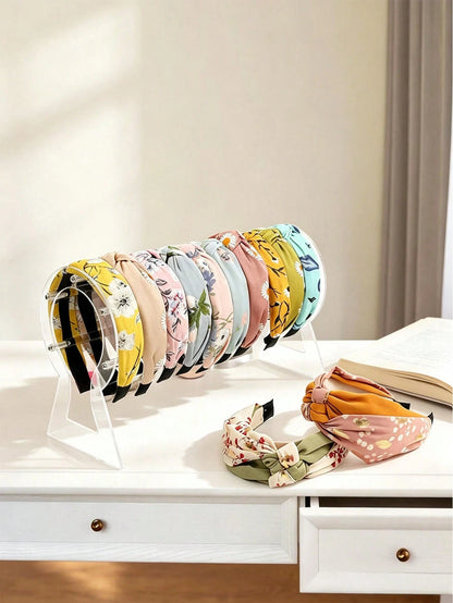 1pc 12 Inch Transparent Acrylic Headband Storage Rack, 3mm Thickened 4+ Rods Large Capacity Vertical Headband Display Stand, Minimalist Transparent Hair Accessory Organizer, Suitable For Women And Gir