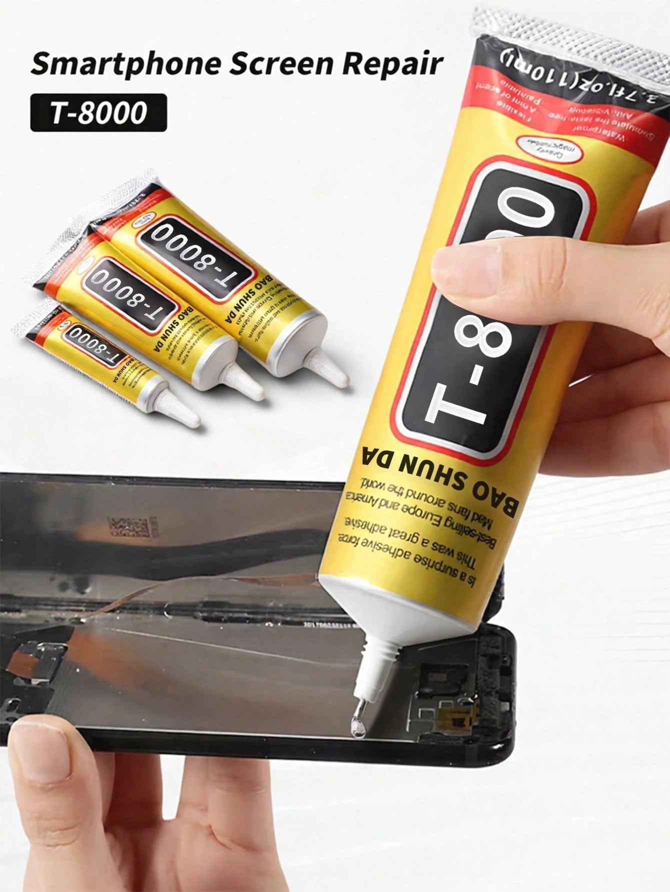 1pc 15ml/50ml/110ml T8000 Glue, Craft Adhesivefor Cell Phone Screen Repair Glass Wood Crafts Metal And Stones,Diamond Painting Acrylic Point Drill DIY, Jewelry Drill Special Glue Christmas For Holiday
