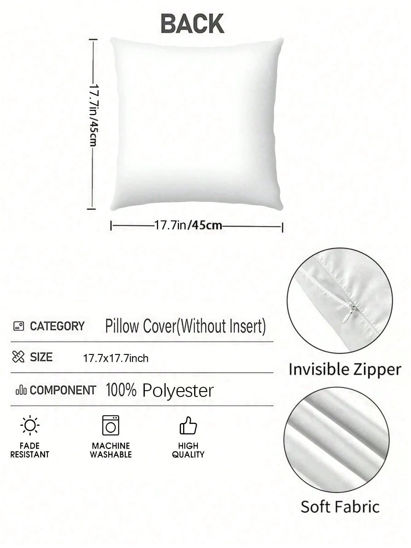 1PC 17.7*17.7 Inch Single-Sided Pillowcase, 2D Screaming Goat Print, Modern Style With Zipper Closure. Plain Printed Design, No Embroidery Or Pillow Insert Included. Funny Decorative Cover, Ideal For