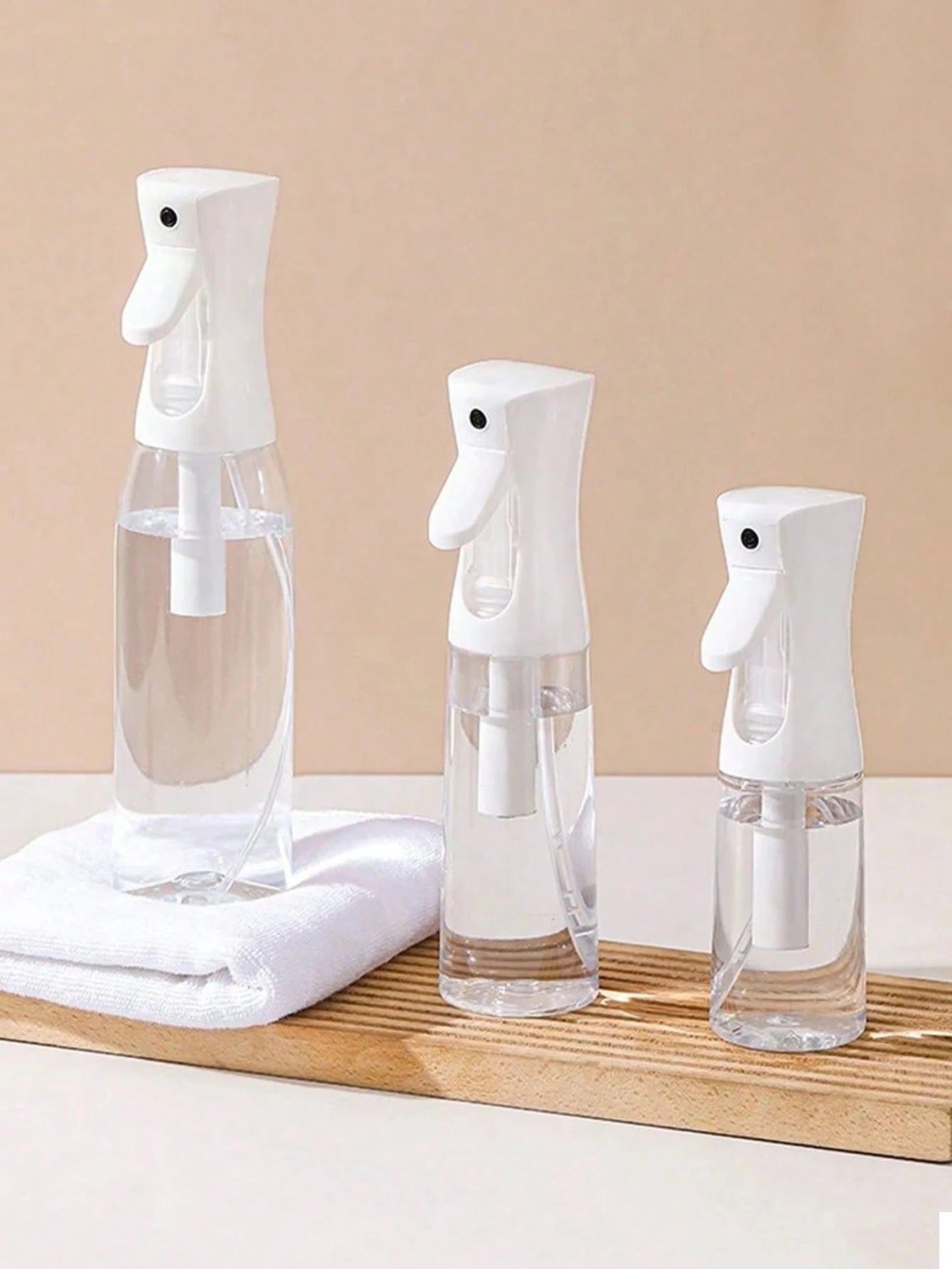 1pc 200ml/300ml/500ml High Pressure Continuous Automatic Fine Mist Professional Hair Spray Bottle, Suitable For Bathroom, Bedroom, Kitchen, Vanity, Hair Salon, Hair Accessories, Travel Multi-Functiona
