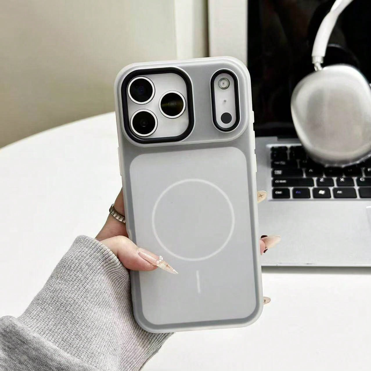 1pc 2nd Gen Jelly Magnetic Case Compatible With Apple 17 Pro Max Phone Case 2-In-1 Skin-Feel 16 Protective Cover