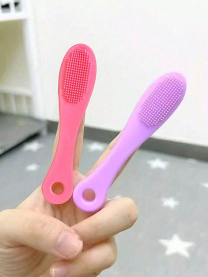 1pc/2pcs/5pcs Silicone Pore Cleaner Brush, Portable Blackhead Remover Massage Tool, Beauty Cleaning Instrument