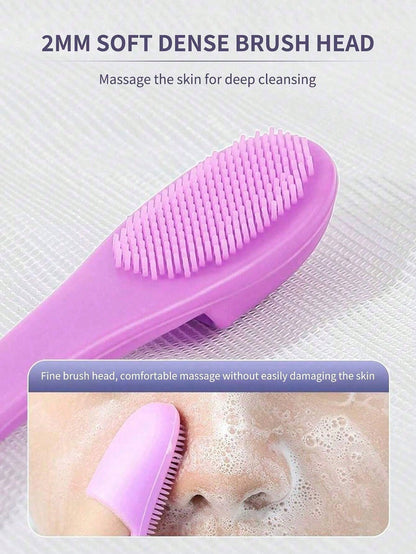 1pc/2pcs/5pcs Silicone Pore Cleaner Brush, Portable Blackhead Remover Massage Tool, Beauty Cleaning Instrument