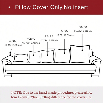 1pc/2pcs Beige Bohemian Striped Throw Pillow Cover (Pillow Insert Not Included), Soft Plush Corduroy Solid Color Decorative Square Pillow Cover, Suitable For Holiday, Sofa, Bedroom, Bed, All Seasons U