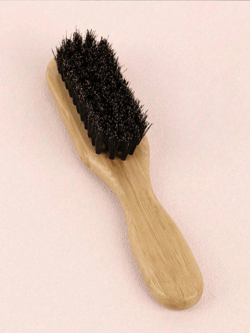 1pc/2pcs Boar Bristle Bamboo Beard Brush, Hair Comb, Bangs Comb, Edge Comb, Comb, Hair Styling Tools, Hair Styling Products And Accessories
