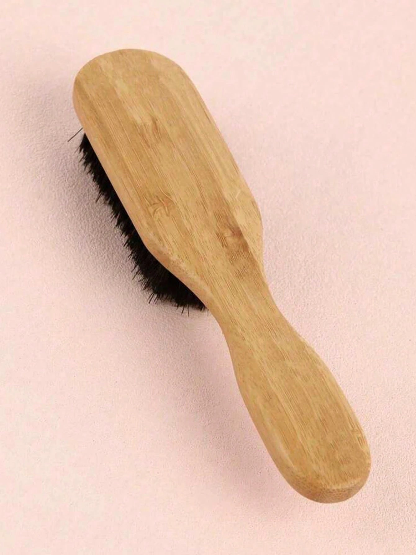1pc/2pcs Boar Bristle Bamboo Beard Brush, Hair Comb, Bangs Comb, Edge Comb, Comb, Hair Styling Tools, Hair Styling Products And Accessories