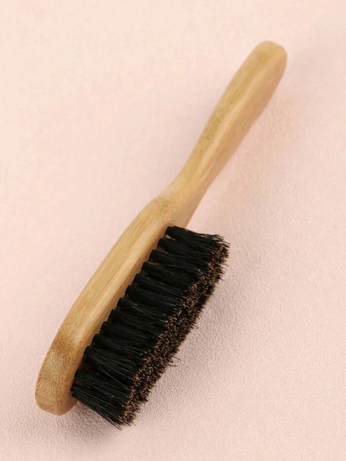1pc/2pcs Boar Bristle Bamboo Beard Brush, Hair Comb, Bangs Comb, Edge Comb, Comb, Hair Styling Tools, Hair Styling Products And Accessories