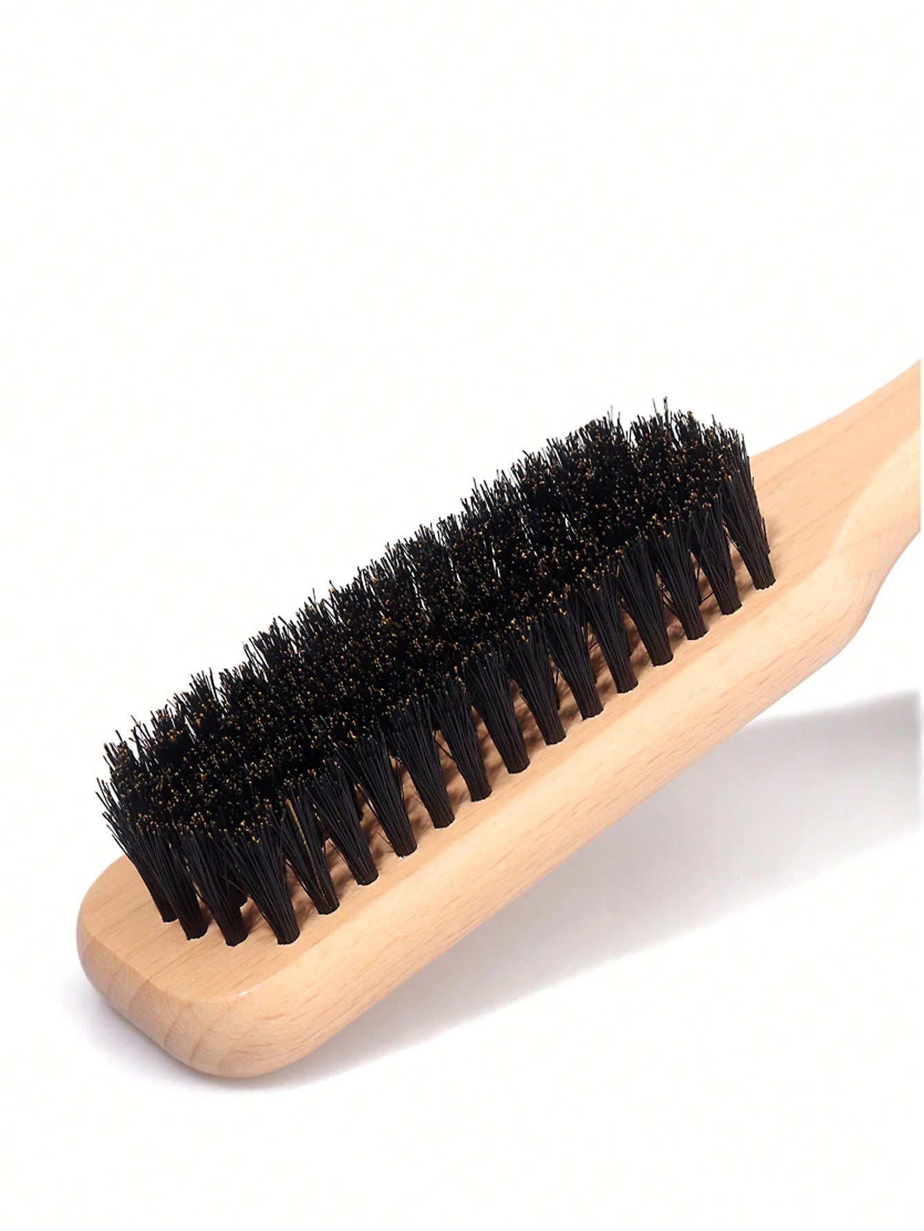 1pc/2pcs Boar Bristle Bamboo Beard Brush, Hair Comb, Bangs Comb, Edge Comb, Comb, Hair Styling Tools, Hair Styling Products And Accessories