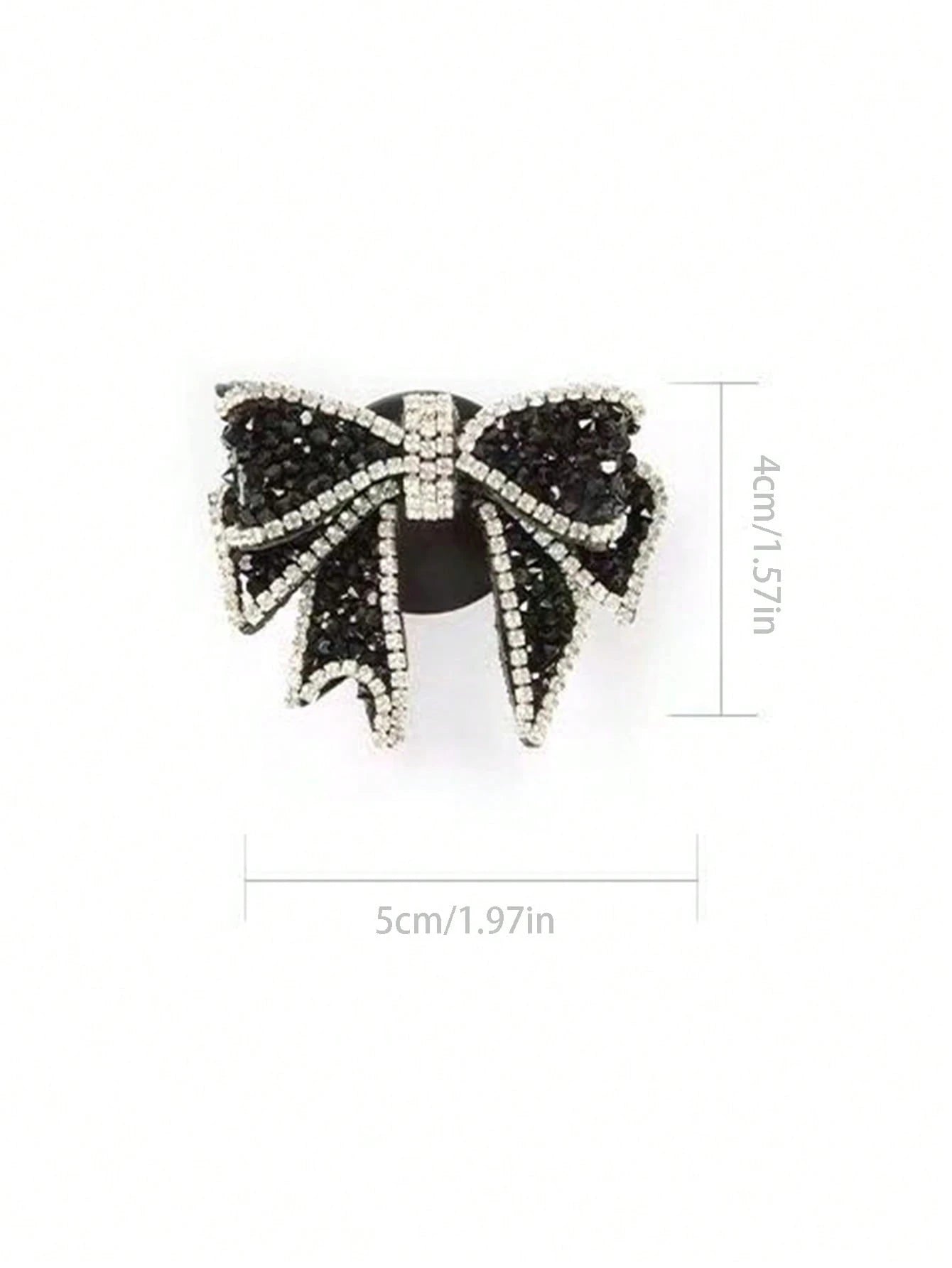 1pc/2pcs Car Air Vent Clip, Rhinestone Bow Decor, Suitable For Car Air Vent