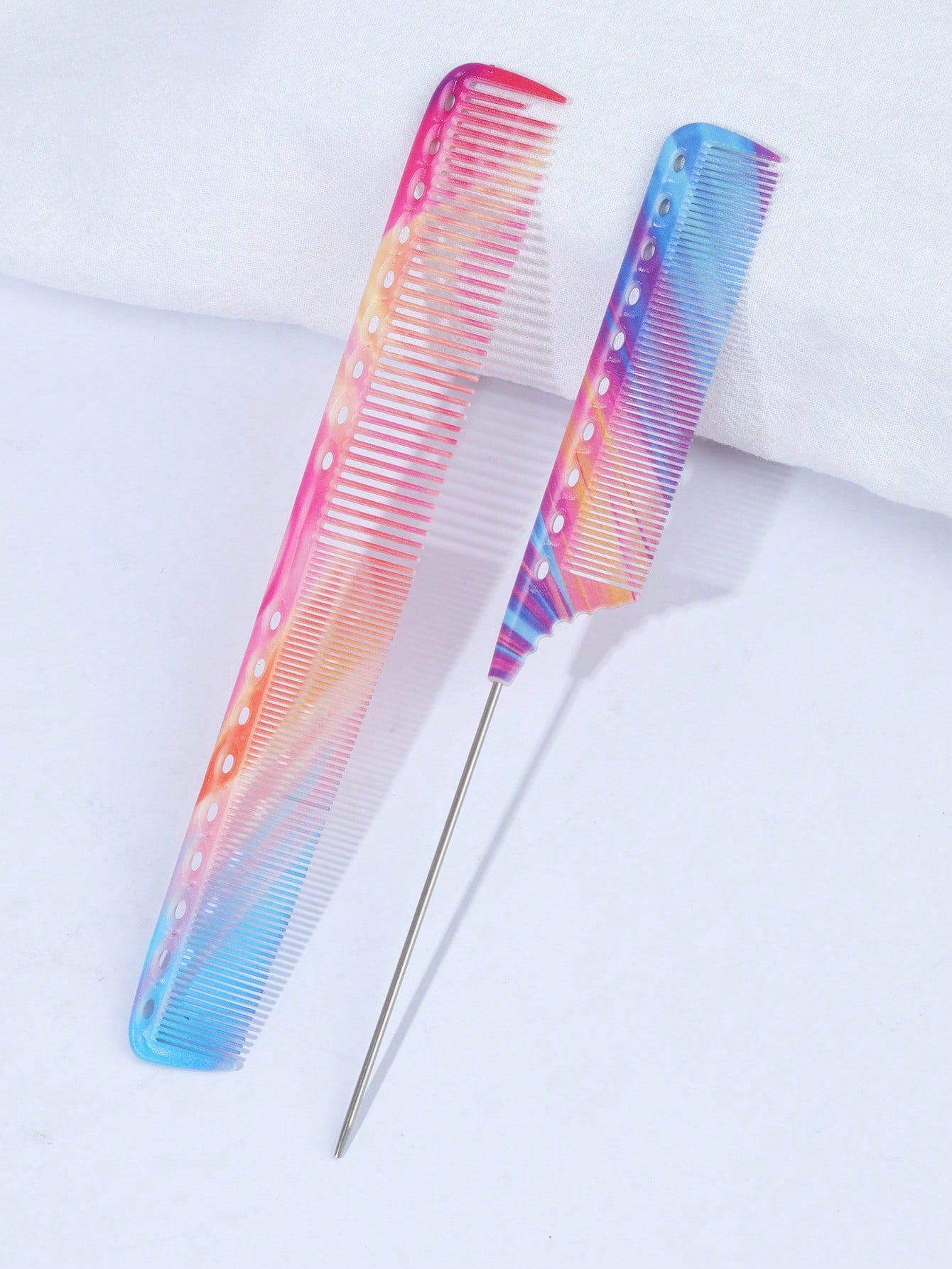 1pc/2pcs Hair Comb Set, Rat Tail Comb& Wide Tooth Comb, Styling Comb WithThin And Long Handle, Parting HairSuitable For All Hair Types, Hair SalonTools Home Supplies, Hair Brush Set ForWomen Men, Grea