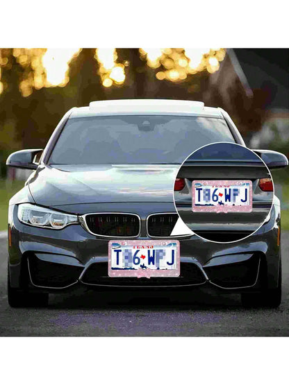1pc/2pcs Pink License Plate Light Frame, Cute Binding Decoration, Shiny Car License Plate Frame, License Plate Protection, A Must-Have For Holiday Car Gifts!