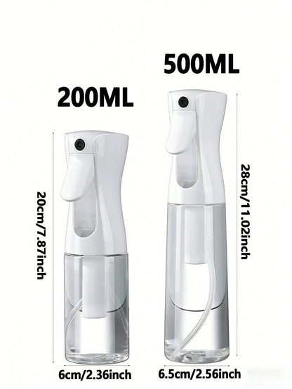 1Pc/2Pcs Upgraded Continuous Fine Mist Spray Bottle, Refillable Portable Water Sprayer For Hair Styling Pet Plant Skincare Cleaning, Salon Essential For Curly Hair Oil Daily Home Travel Multi-Purpose