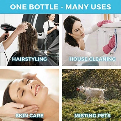 1Pc/2Pcs Upgraded Continuous Fine Mist Spray Bottle, Refillable Portable Water Sprayer For Hair Styling Pet Plant Skincare Cleaning, Salon Essential For Curly Hair Oil Daily Home Travel Multi-Purpose