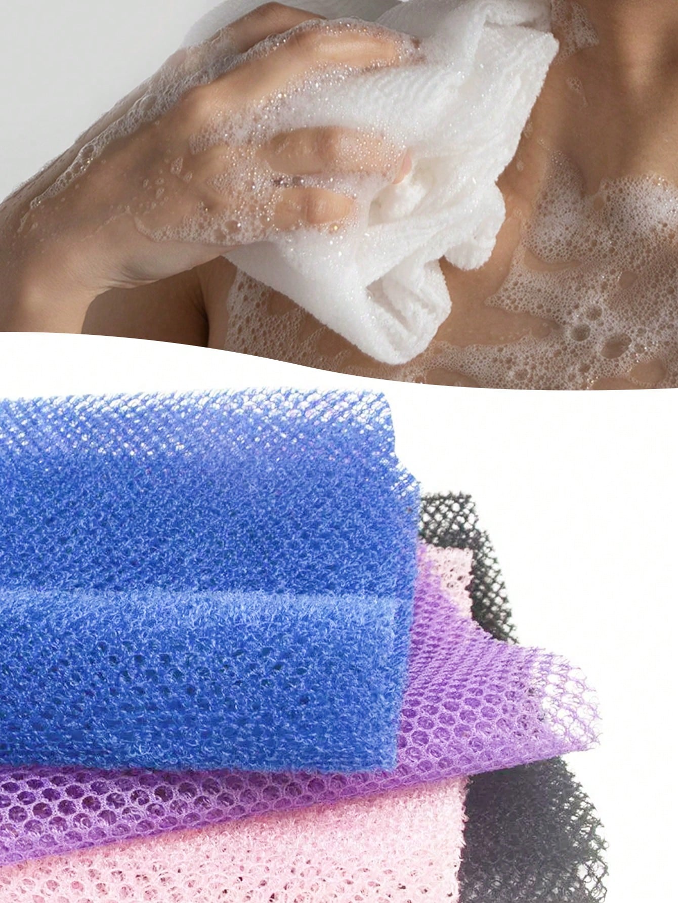 1pc/2pcsAfrican Bath Sponge, African Mesh Long Net Bath Sponge, Exfoliating Shower, Body Wash, Back Scrub,Body Scrubber,Sponge, Smooth Skin, Body Scrubber,Very Suitable For Daily Use