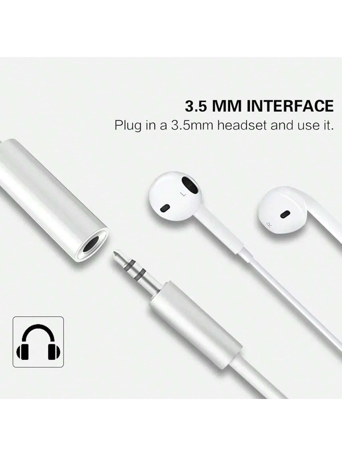1pc 3.5mm Headphone Jack Adapter Compatible With IPhone/ Series, Auxiliary Audio Adapter Compatible With IPhone 17 Pro Max/17 Pro/17/Air/16/15/14/13/12/11/XS/XR/8/7/6, S25/S24/S23/S22/S21/S20 Ultra Pl