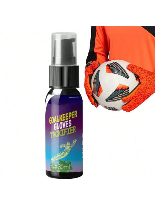 1Pc 30ml Goalkeeper Glove Tackifier Spray Glue Football Soccer Grip Spray Baseball Grip Spray Anti-Slip Enhance Sticky Latex Goalkeeper Glove