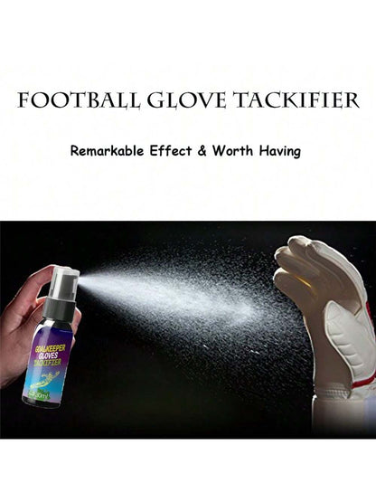 1Pc 30ml Goalkeeper Glove Tackifier Spray Glue Football Soccer Grip Spray Baseball Grip Spray Anti-Slip Enhance Sticky Latex Goalkeeper Glove