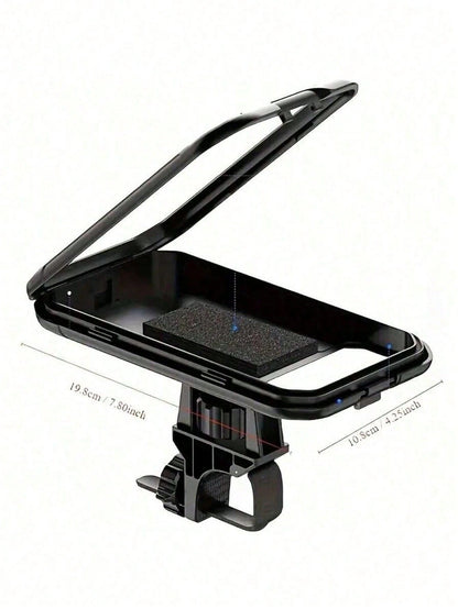 1pc 360° Rotatable Anti-Drop Bicycle Phone Holder, ABS Material, Quick Install Auto-Lock Design, Suitable For 4.7-6.8 Inch Phones, Multi-Function Outdoor Cycling Navigation Accessory, Can Be Installed