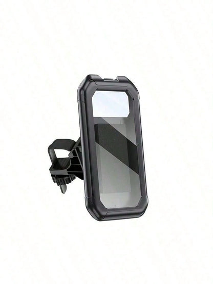 1pc 360° Rotatable Anti-Drop Bicycle Phone Holder, ABS Material, Quick Install Auto-Lock Design, Suitable For 4.7-6.8 Inch Phones, Multi-Function Outdoor Cycling Navigation Accessory, Can Be Installed
